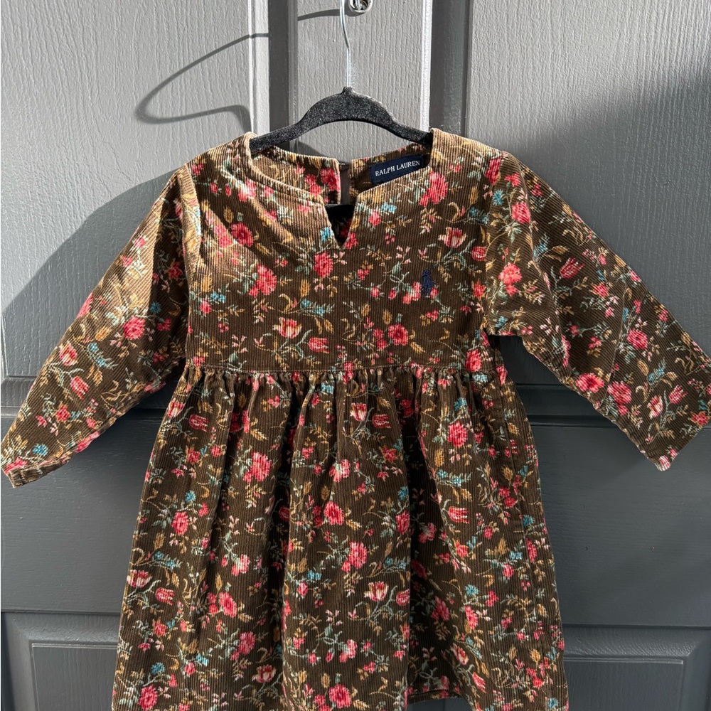 Ralph Lauren Brown Floral Kids Dress